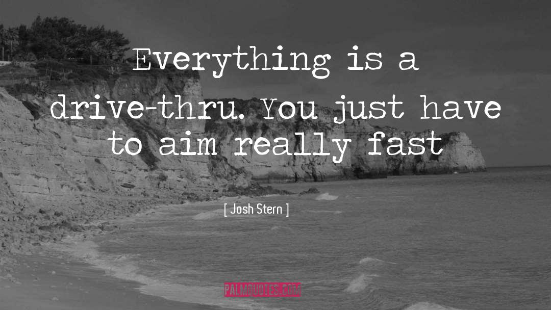 Josh Stern Quotes: Everything is a drive-thru. You