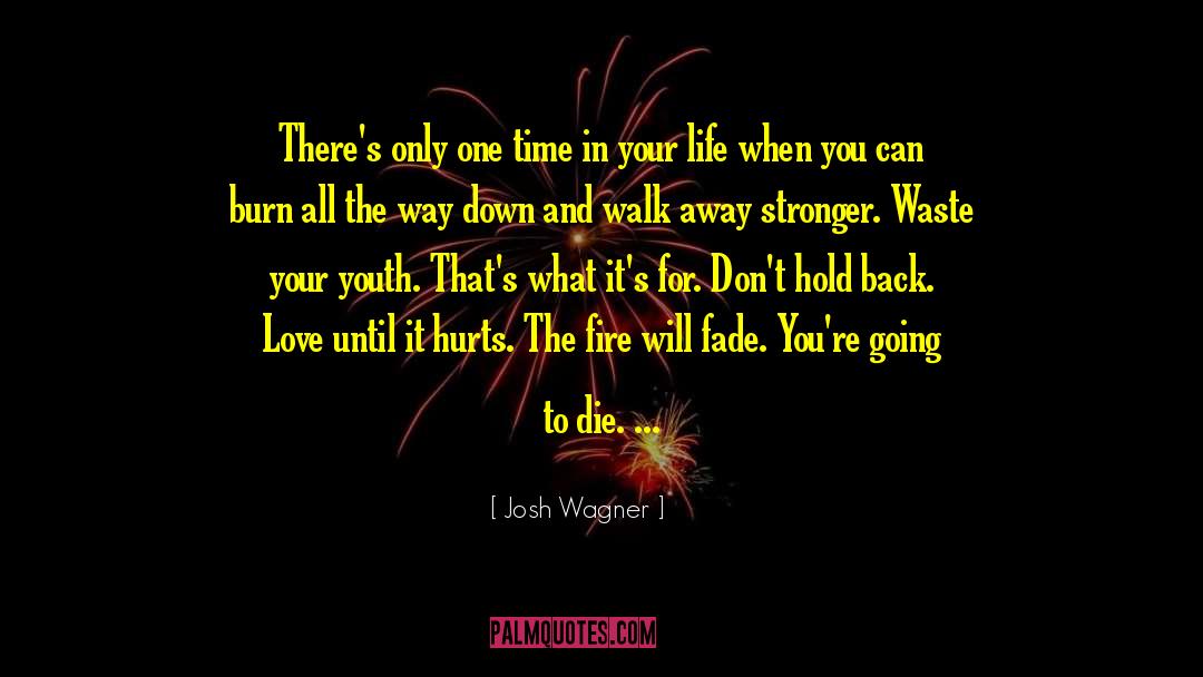 Josh Wagner Quotes: There's only one time in