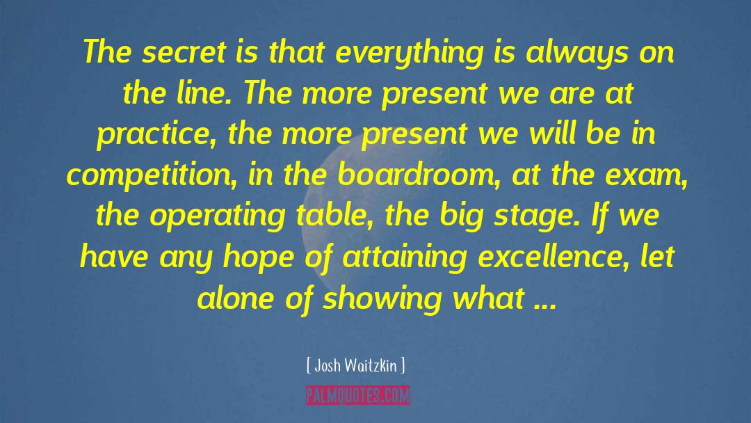 Josh Waitzkin Quotes: The secret is that everything