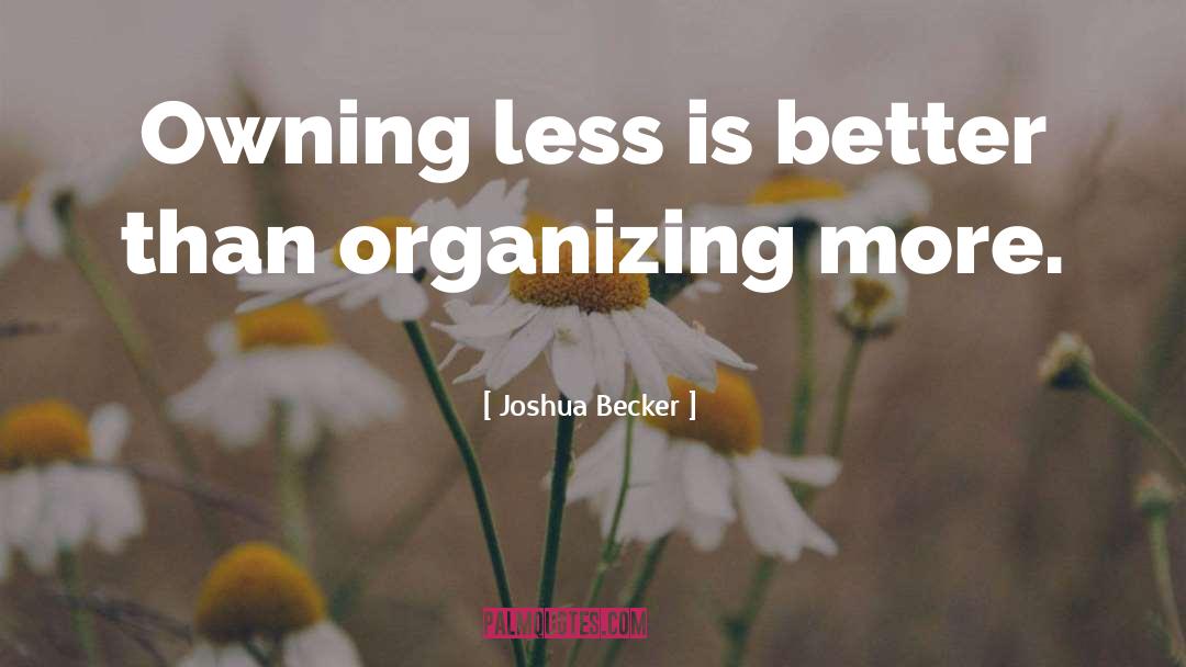Joshua Becker Quotes: Owning less is better than