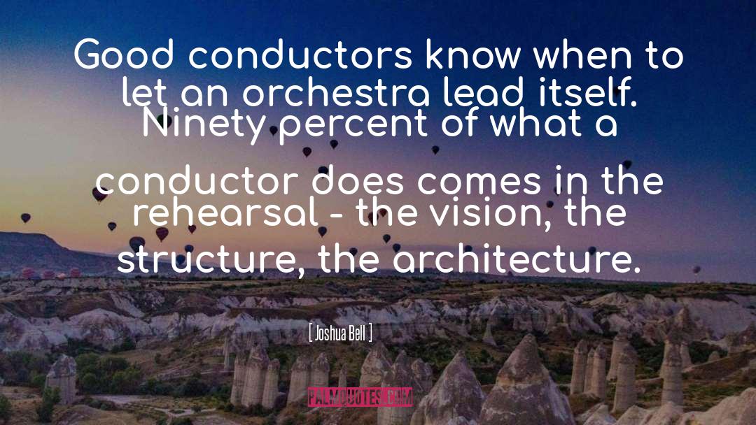 Joshua Bell Quotes: Good conductors know when to