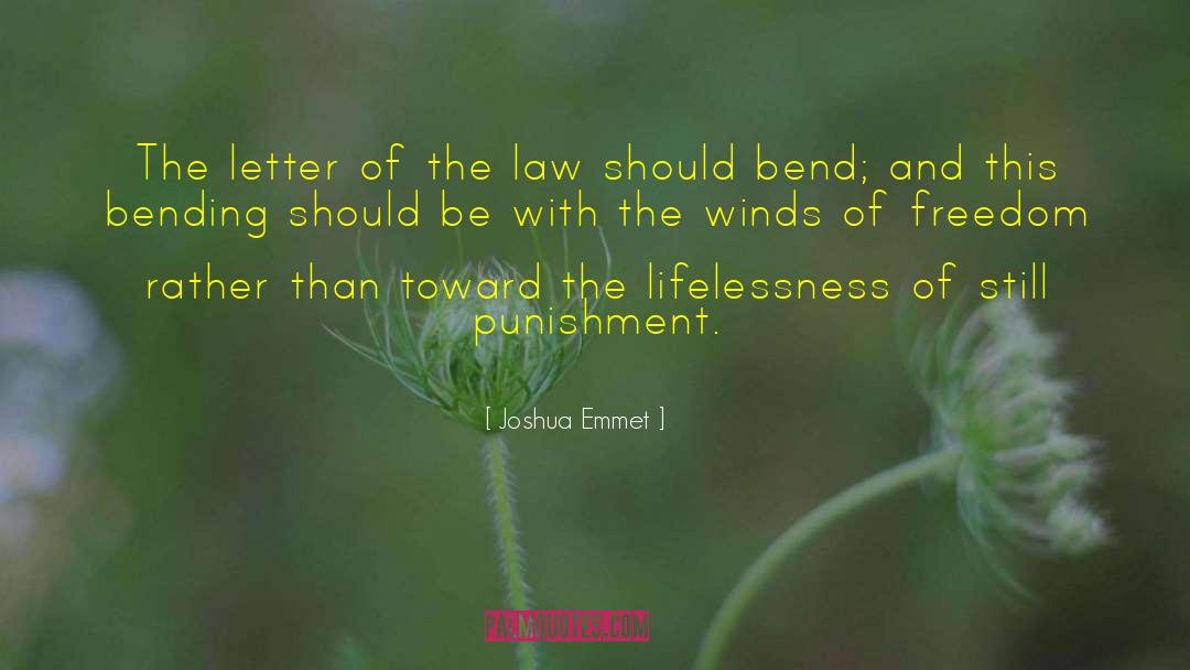 Joshua Emmet Quotes: The letter of the law