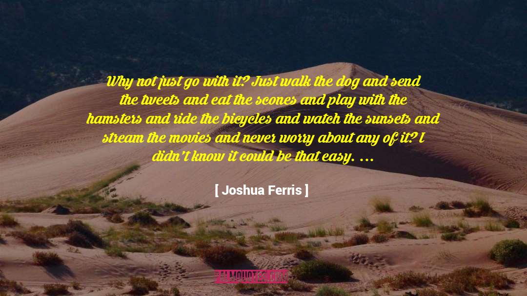 Joshua Ferris Quotes: Why not just go with