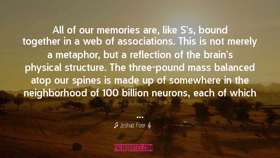 Joshua Foer Quotes: All of our memories are,