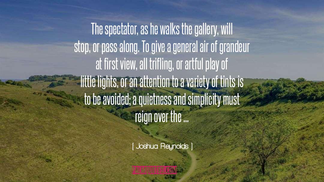 Joshua Reynolds Quotes: The spectator, as he walks