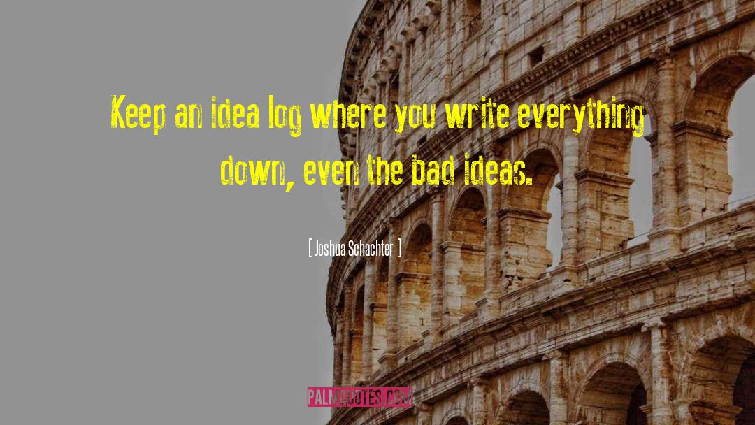 Joshua Schachter Quotes: Keep an idea log where