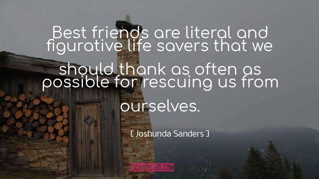 Joshunda Sanders Quotes: Best friends are literal and