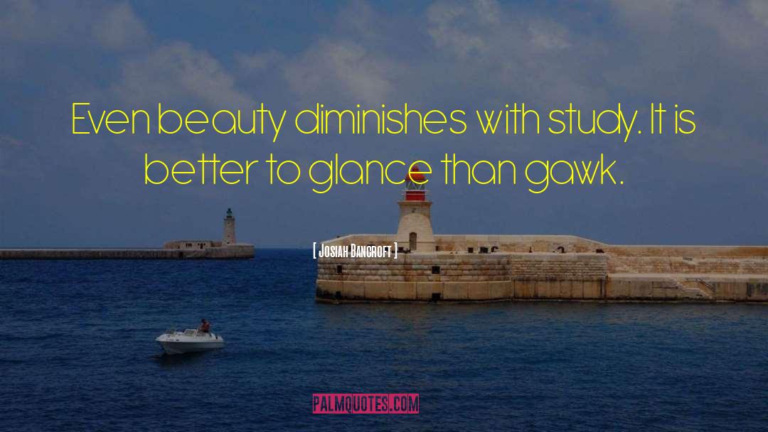 Josiah Bancroft Quotes: Even beauty diminishes with study.