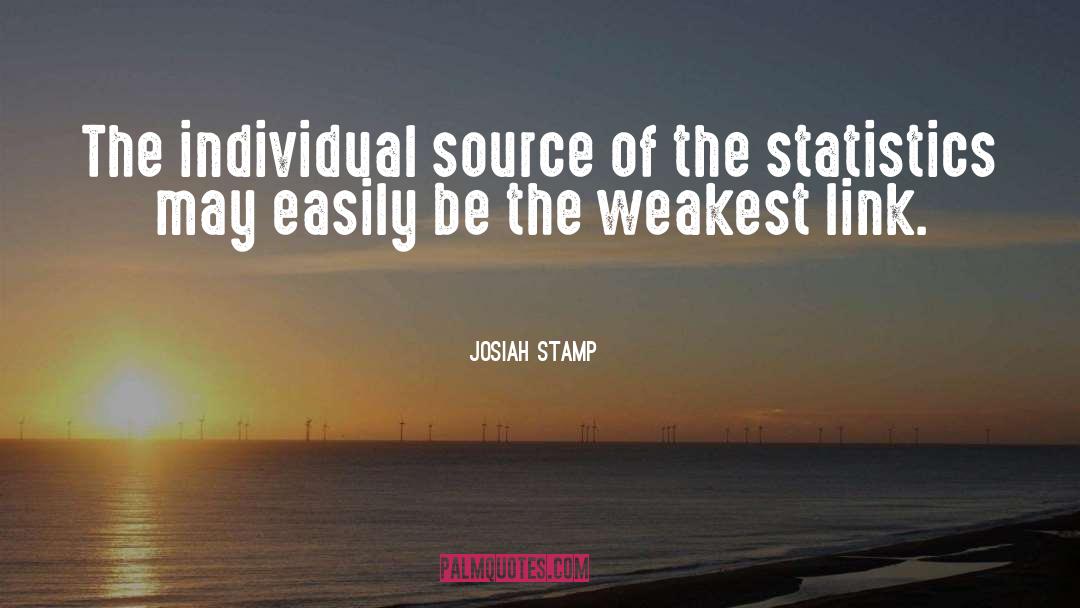 Josiah Stamp Quotes: The individual source of the