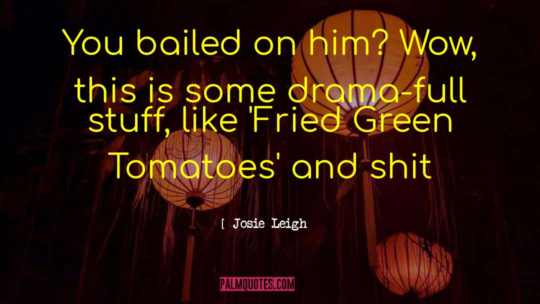 Josie Leigh Quotes: You bailed on him? Wow,