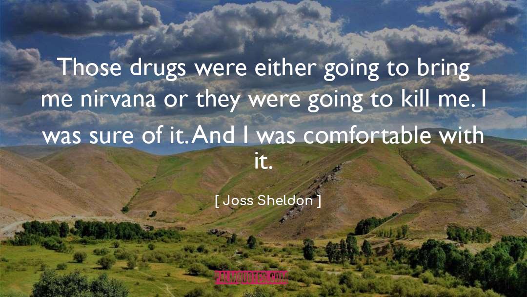 Joss Sheldon Quotes: Those drugs were either going