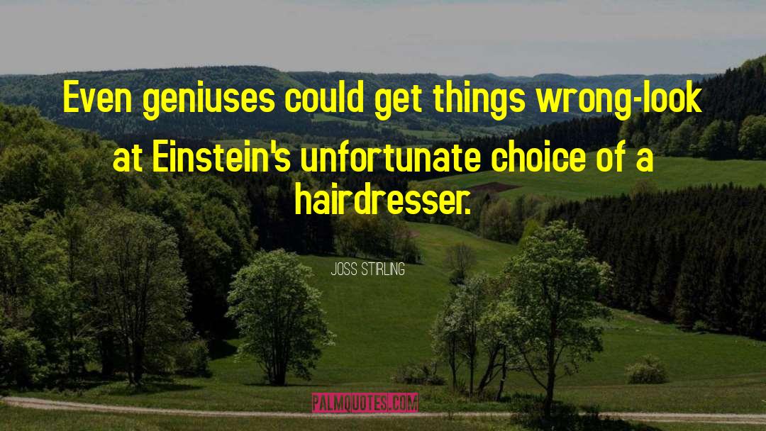 Joss Stirling Quotes: Even geniuses could get things
