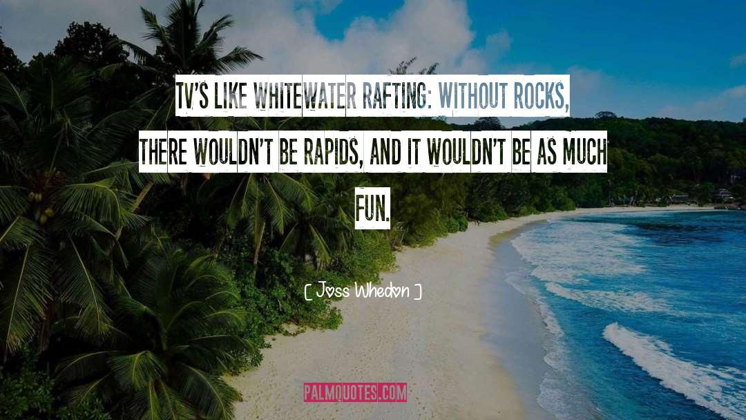 Joss Whedon Quotes: TV's like whitewater rafting: Without