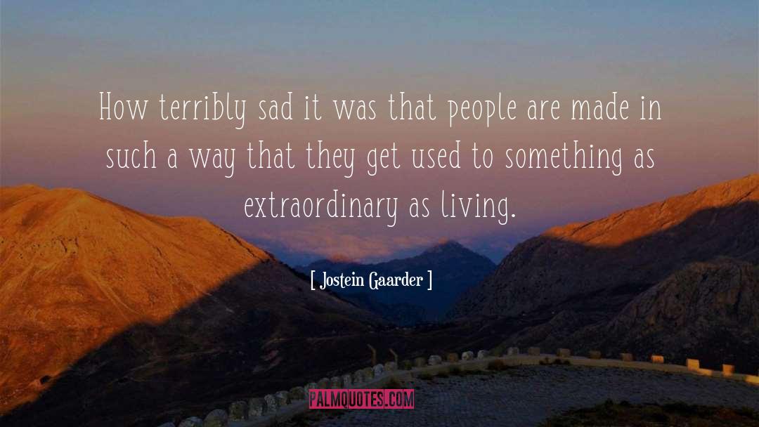 Jostein Gaarder Quotes: How terribly sad it was