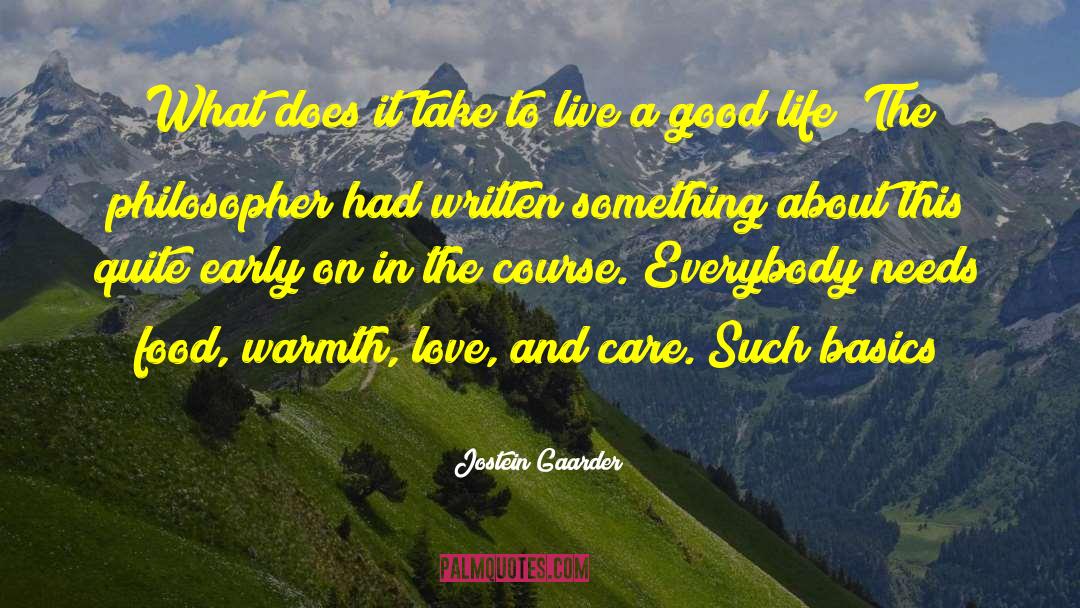 Jostein Gaarder Quotes: What does it take to