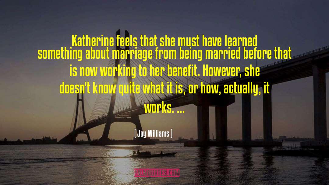 Joy Williams Quotes: Katherine feels that she must