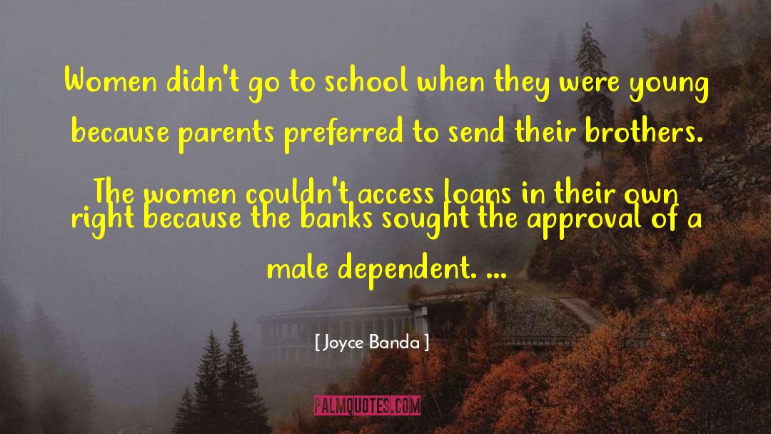Joyce Banda Quotes: Women didn't go to school