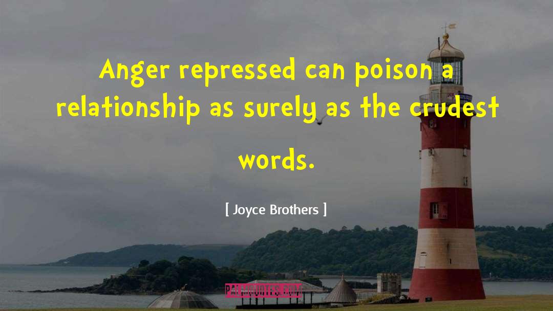 Joyce Brothers Quotes: Anger repressed can poison a