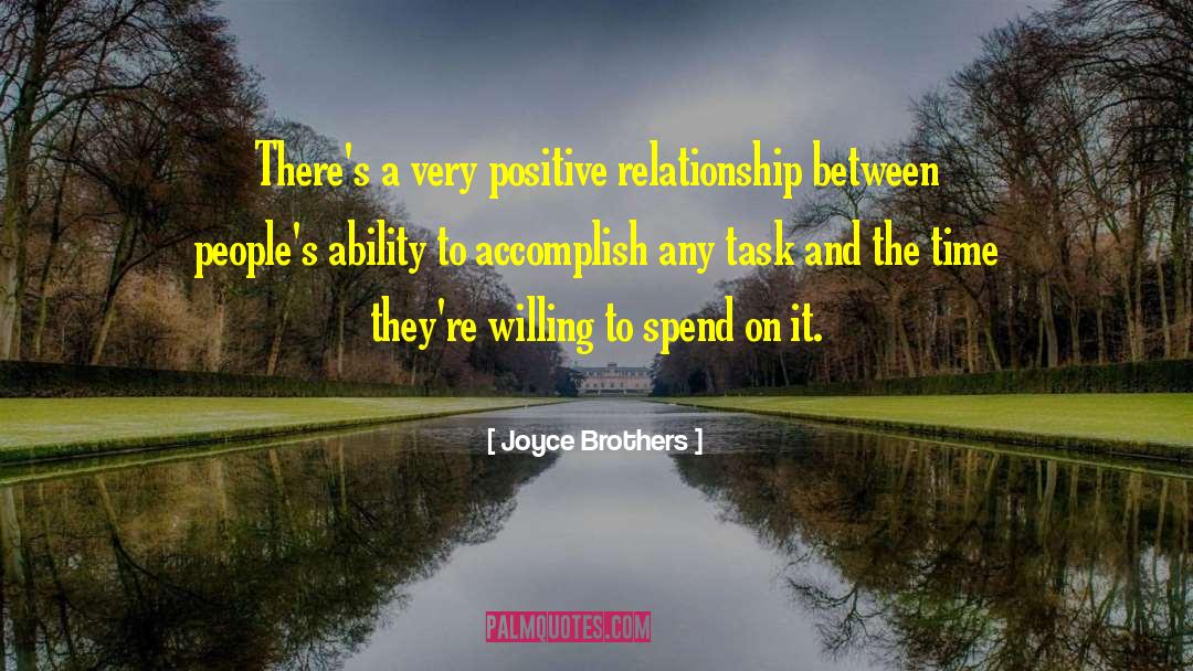 Joyce Brothers Quotes: There's a very positive relationship