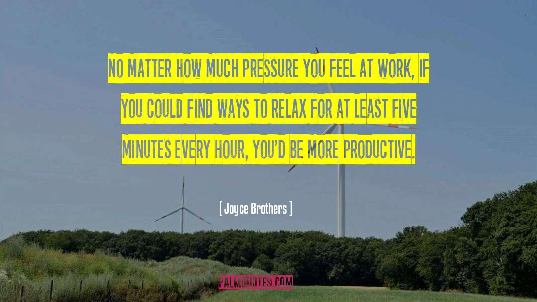 Joyce Brothers Quotes: No matter how much pressure