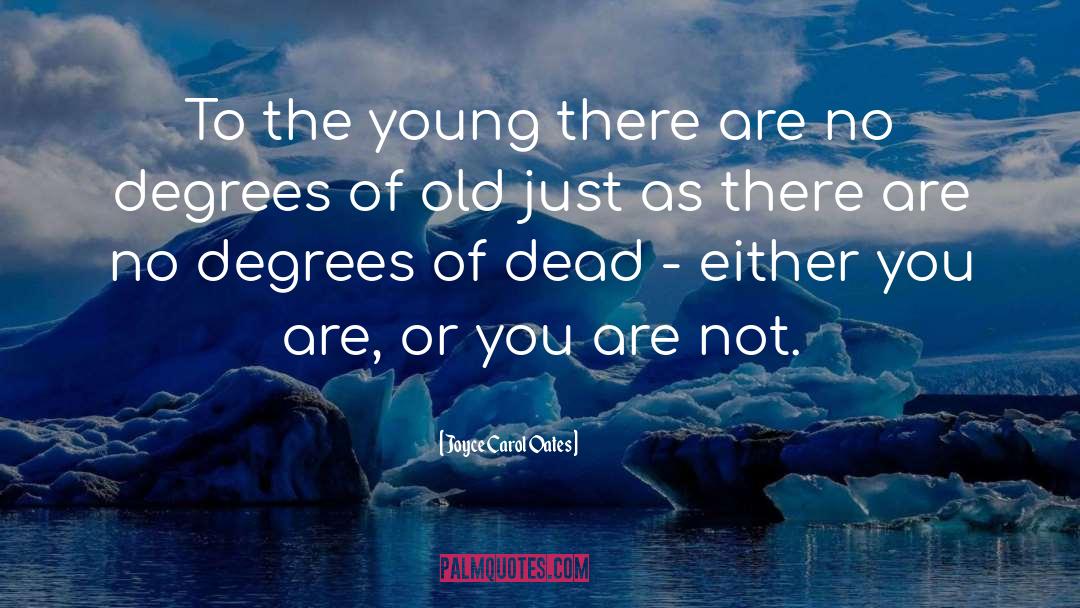 Joyce Carol Oates Quotes: To the young there are