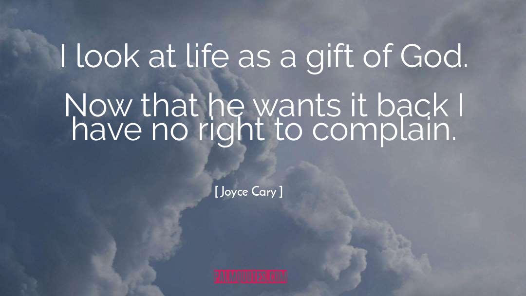 Joyce Cary Quotes: I look at life as