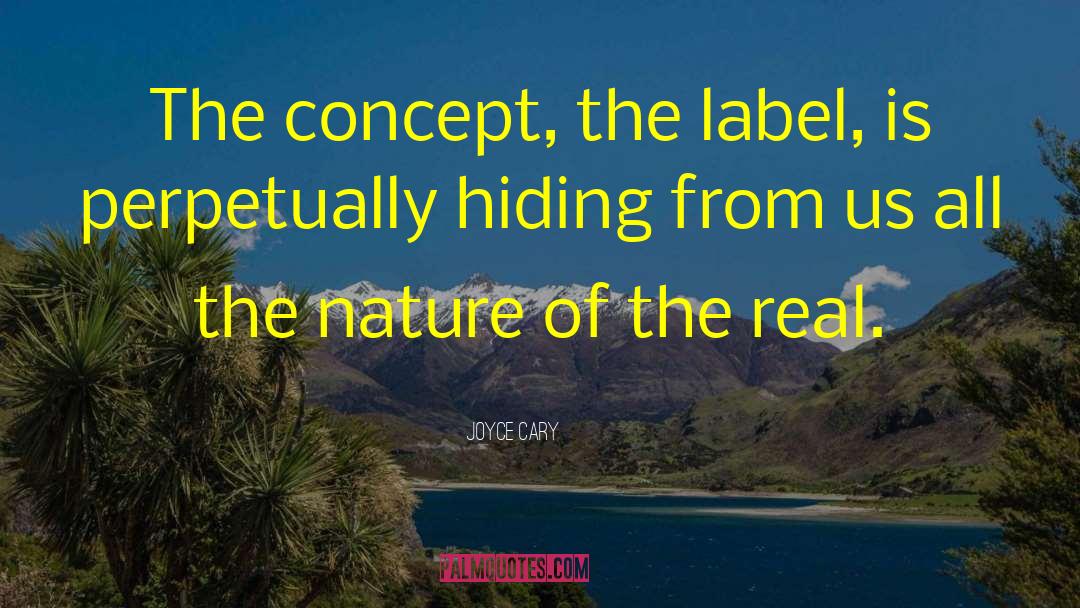 Joyce Cary Quotes: The concept, the label, is