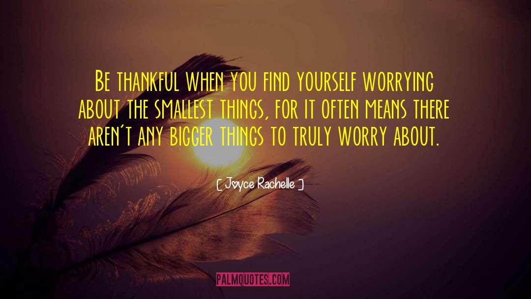 Joyce Rachelle Quotes: Be thankful when you find