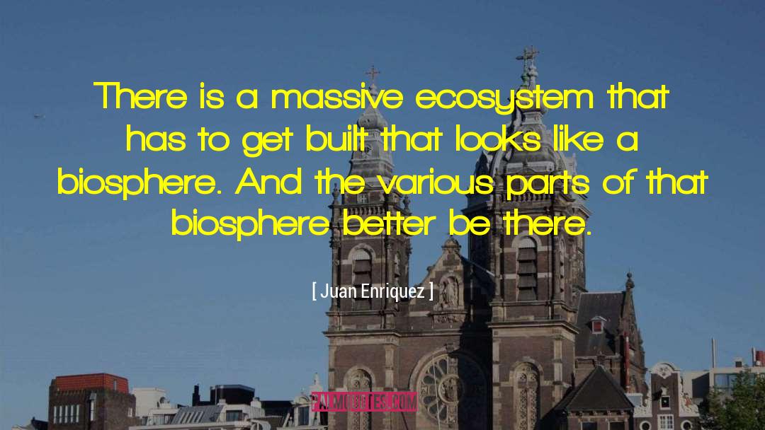 Juan Enriquez Quotes: There is a massive ecosystem