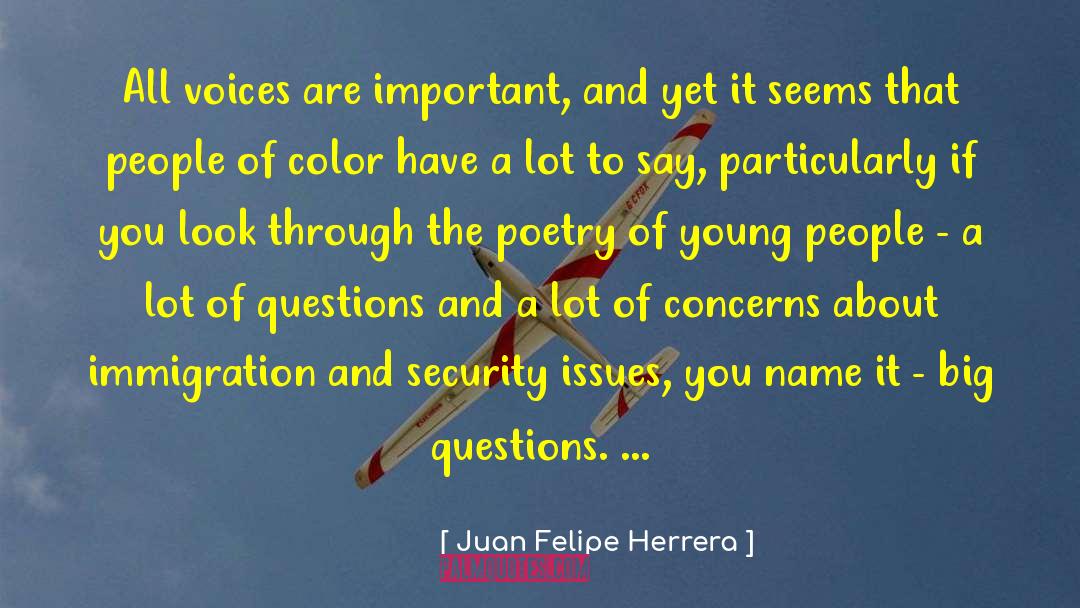 Juan Felipe Herrera Quotes: All voices are important, and