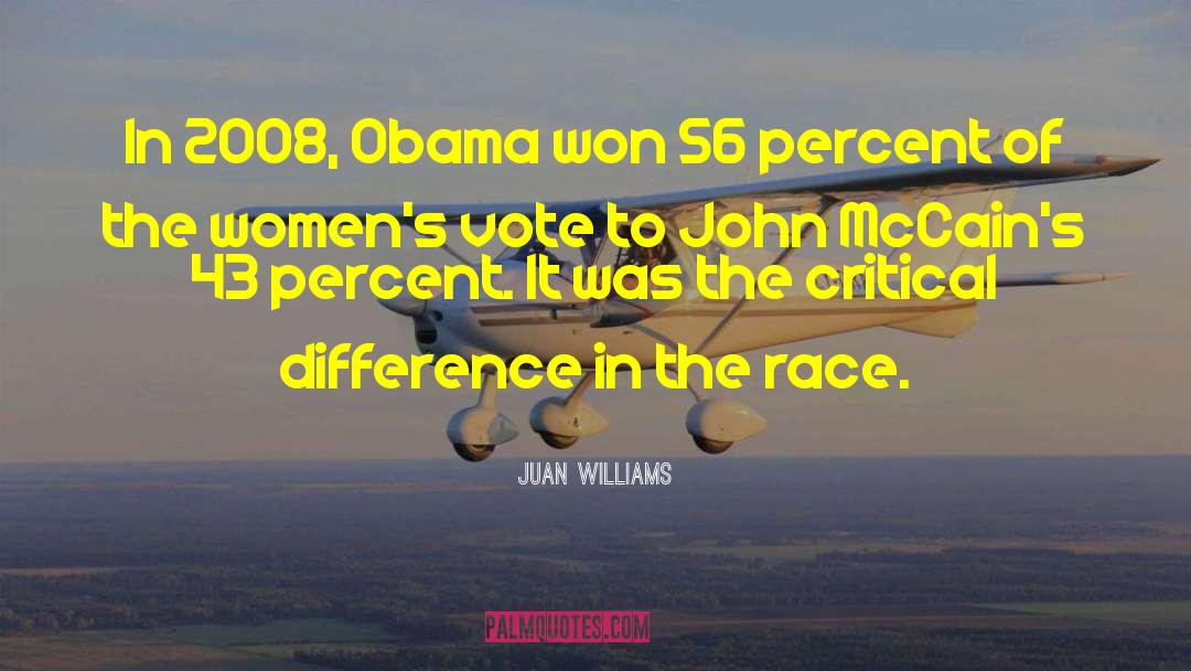 Juan Williams Quotes: In 2008, Obama won 56