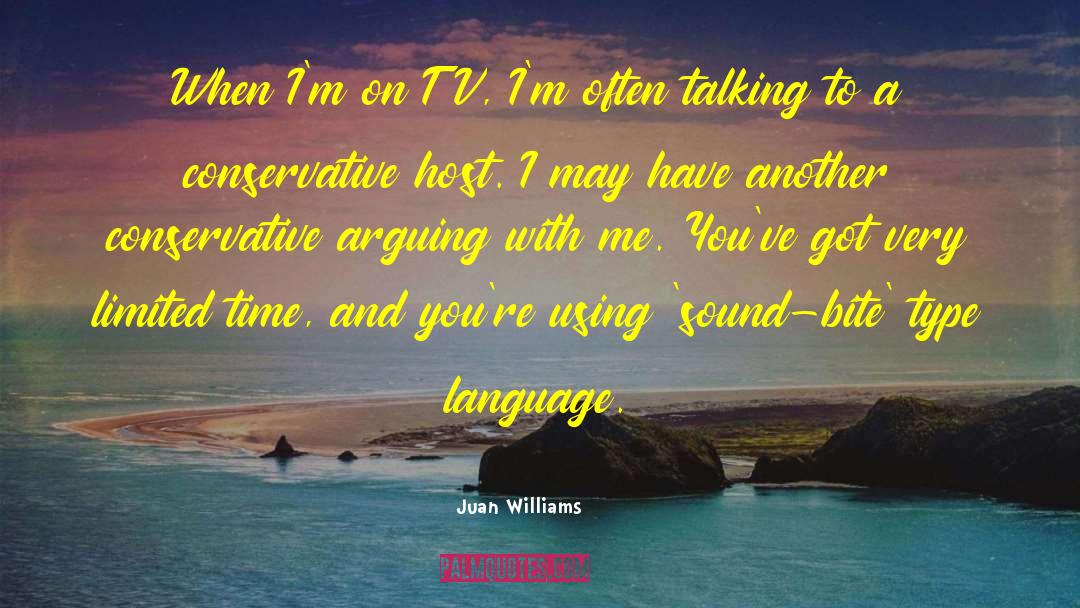 Juan Williams Quotes: When I'm on TV, I'm