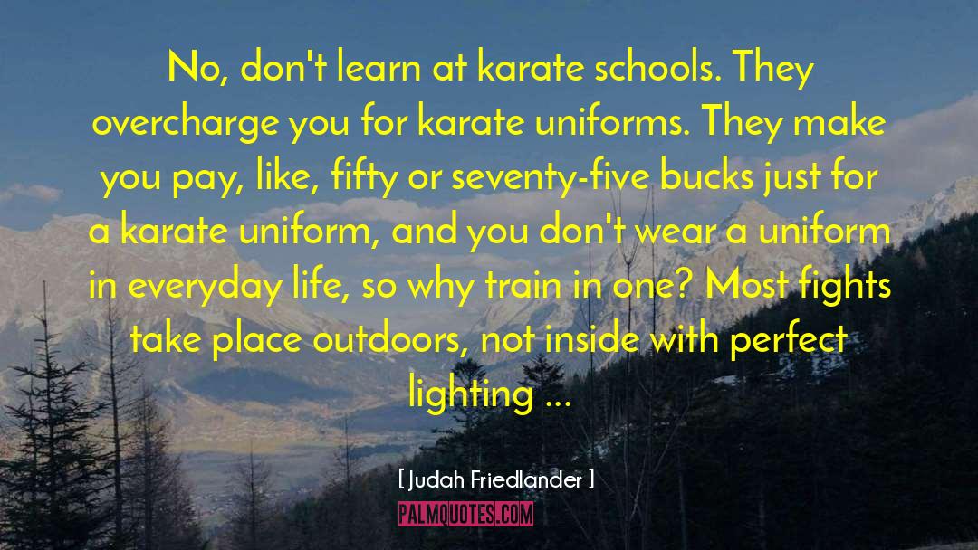 Judah Friedlander Quotes: No, don't learn at karate