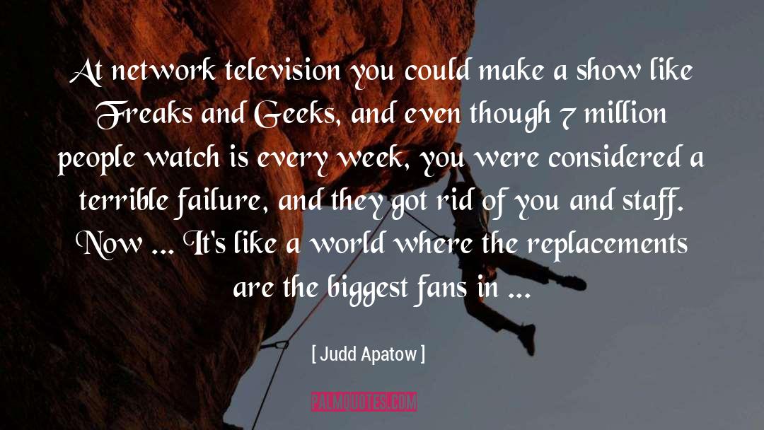 Judd Apatow Quotes: At network television you could