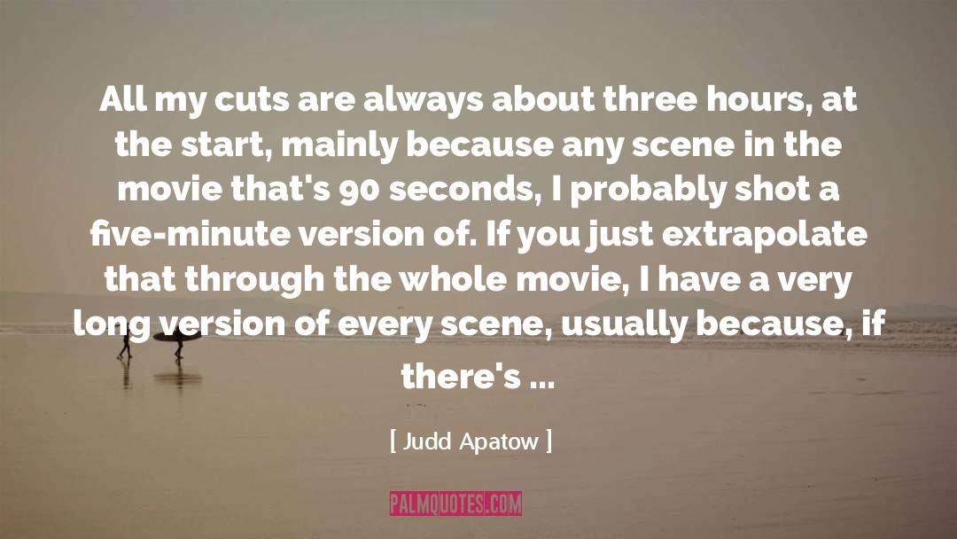 Judd Apatow Quotes: All my cuts are always