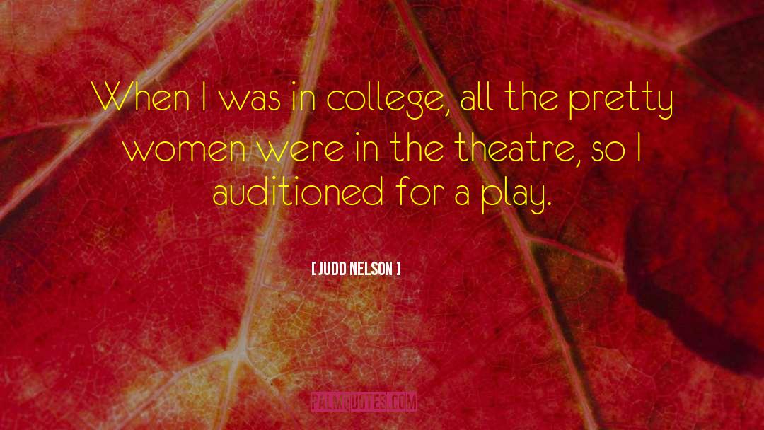 Judd Nelson Quotes: When I was in college,