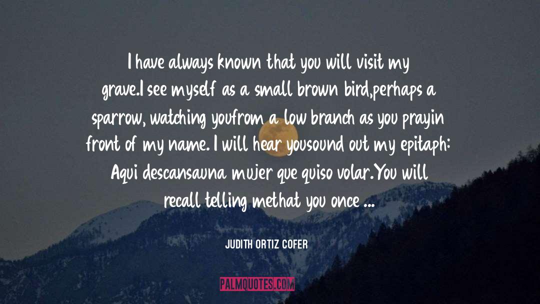 Judith Ortiz Cofer Quotes: I have always known <br