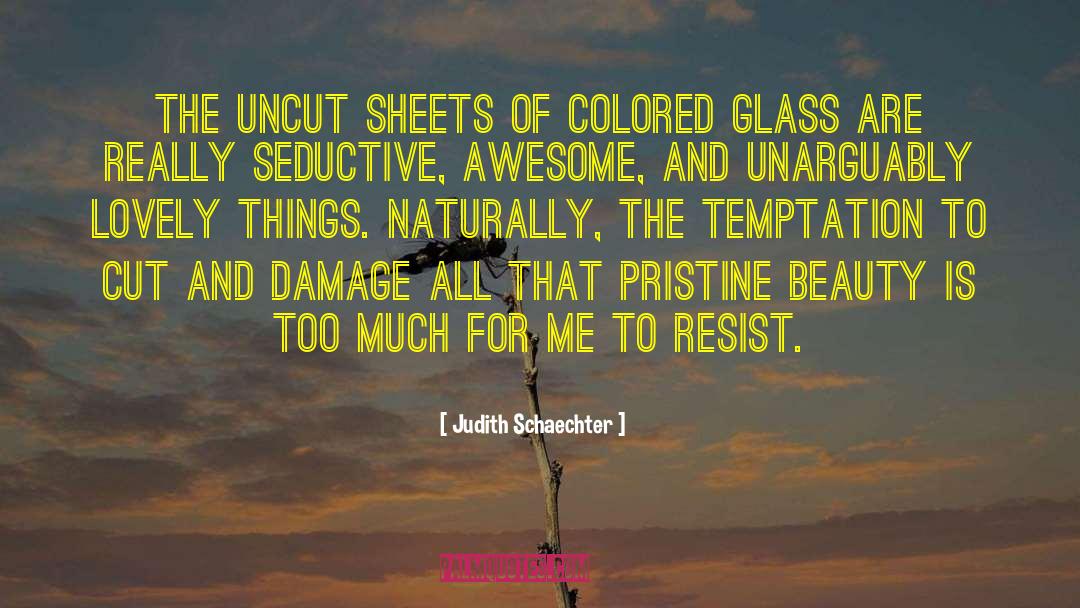 Judith Schaechter Quotes: The uncut sheets of colored