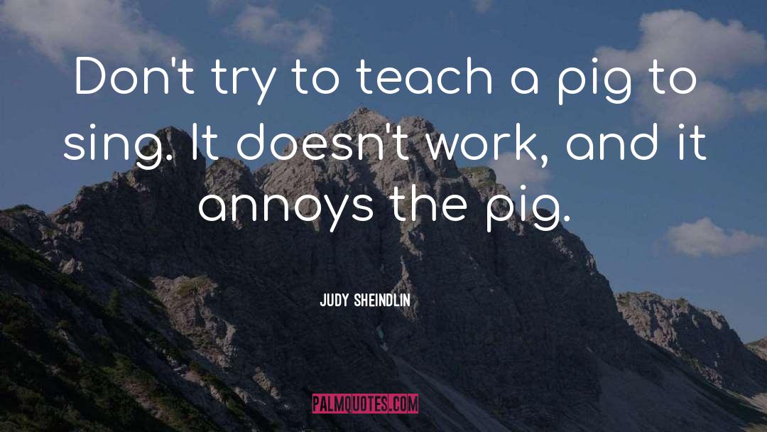 Judy Sheindlin Quotes: Don't try to teach a