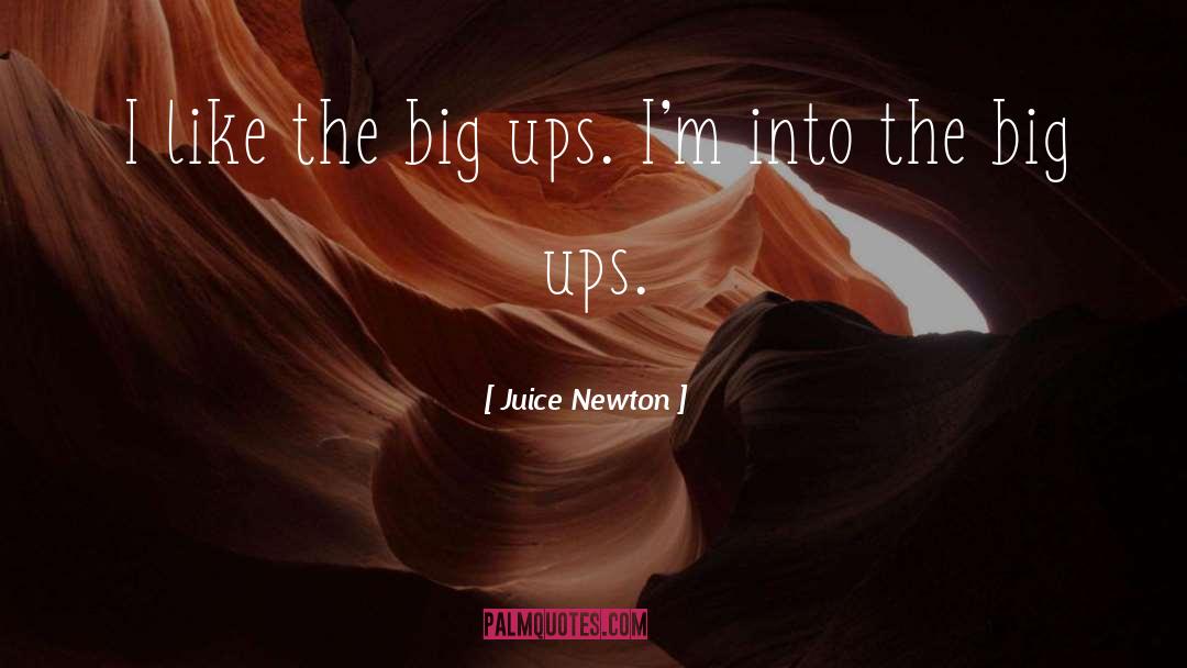 Juice Newton Quotes: I like the big ups.