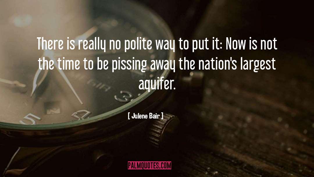 Julene Bair Quotes: There is really no polite