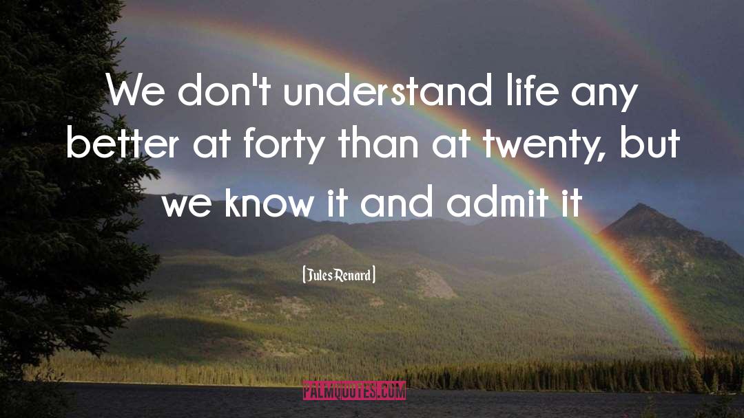 Jules Renard Quotes: We don't understand life any