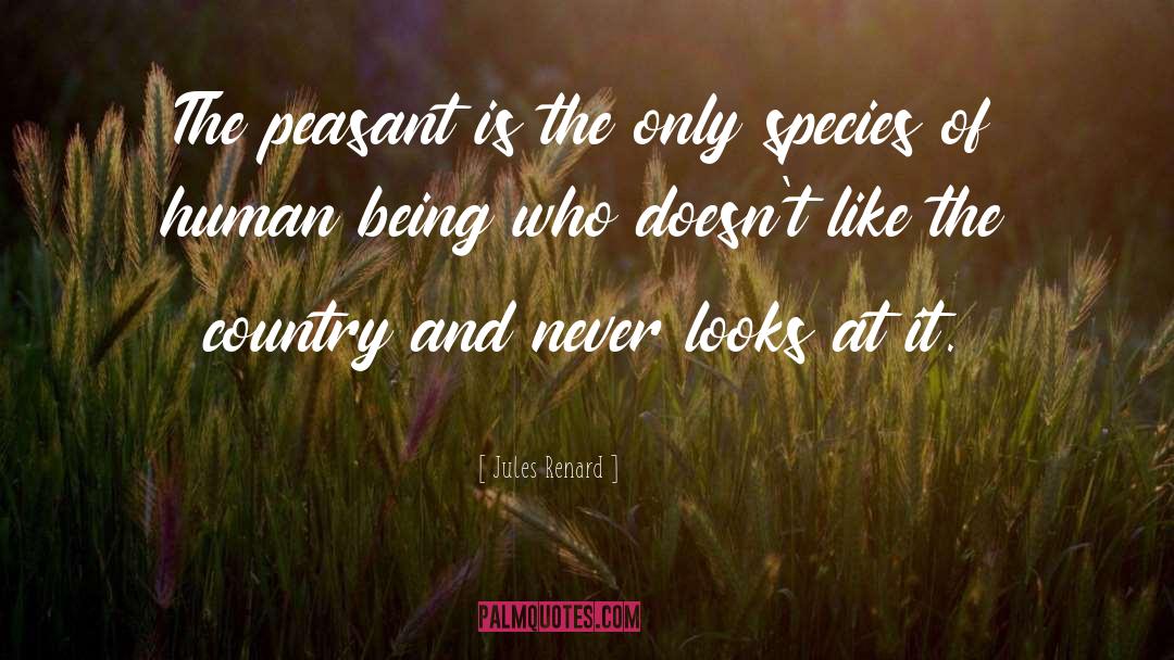 Jules Renard Quotes: The peasant is the only