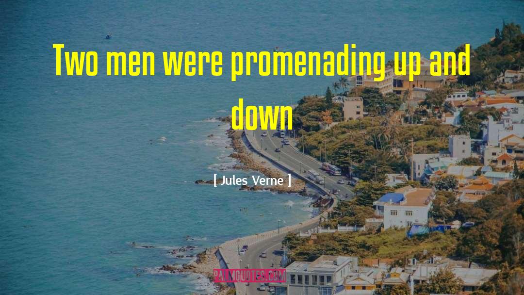 Jules Verne Quotes: Two men were promenading up
