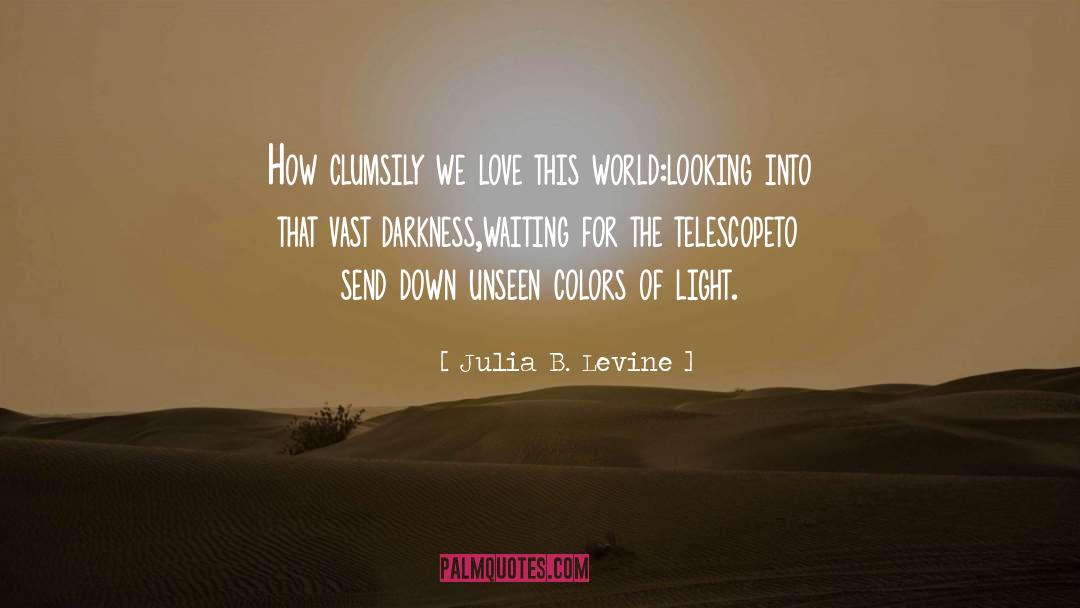 Julia B. Levine Quotes: How clumsily we love this