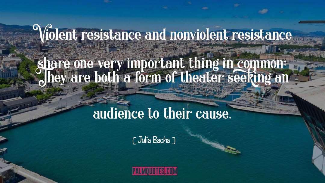 Julia Bacha Quotes: Violent resistance and nonviolent resistance