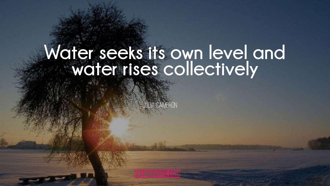 Julia Cameron Quotes: Water seeks its own level