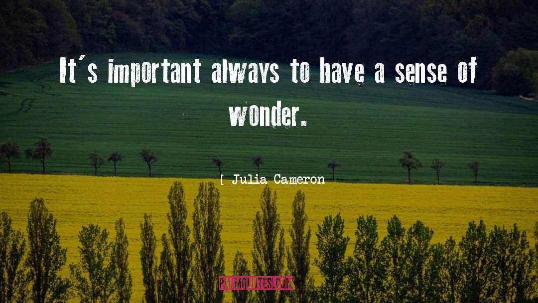 Julia Cameron Quotes: It's important always to have