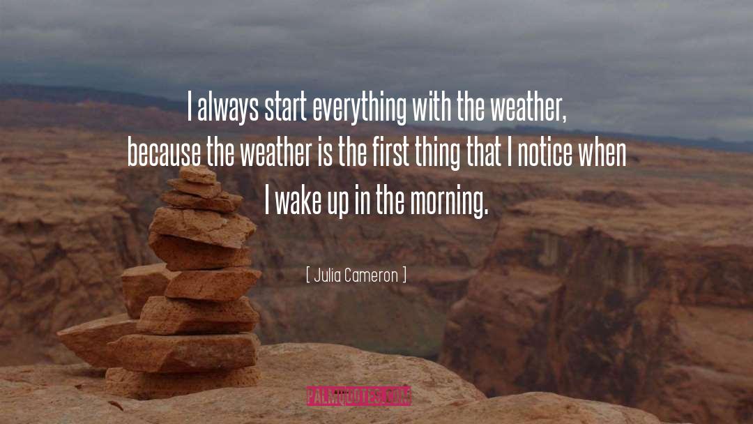 Julia Cameron Quotes: I always start everything with