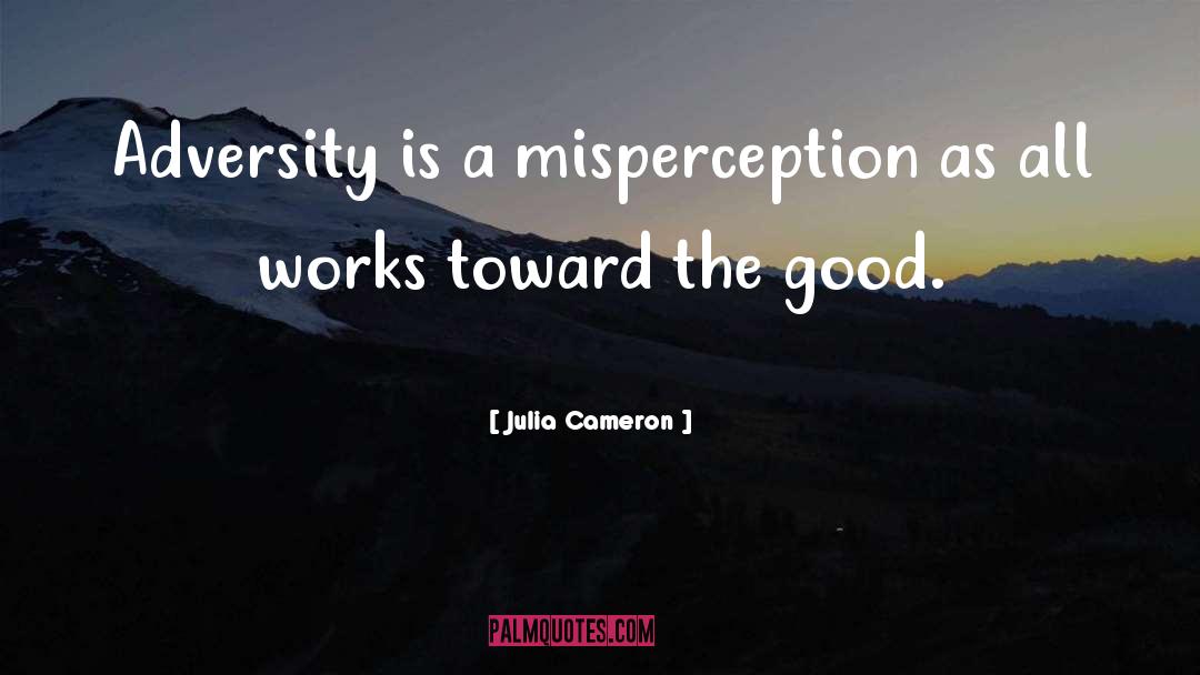 Julia Cameron Quotes: Adversity is a misperception as